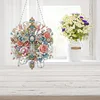 Diamond Painting Acrylic Flower Cross Hanging Pendant for Home Decoration