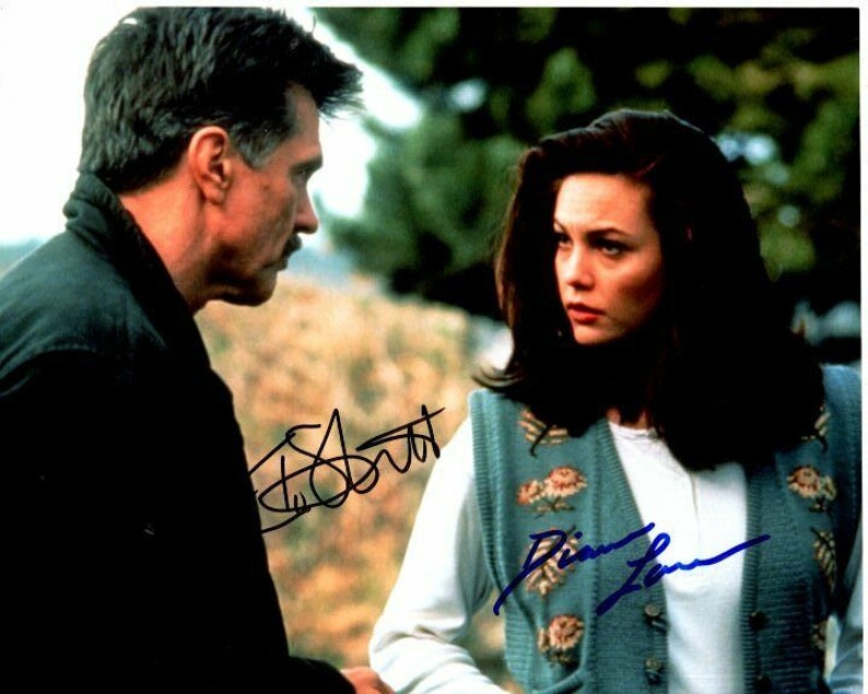 Tom skerritt and diane lane signed autographed knight moves Photo Poster painting