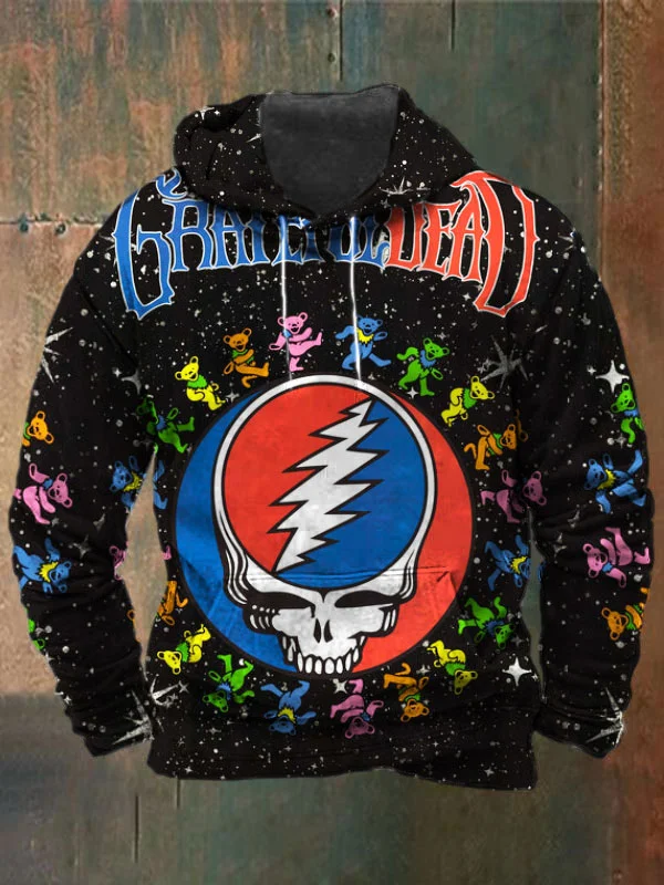 Unisex Skull Print Heavyweight Hoodies