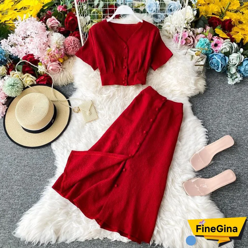 Solid Color Two-Piece Set P15098