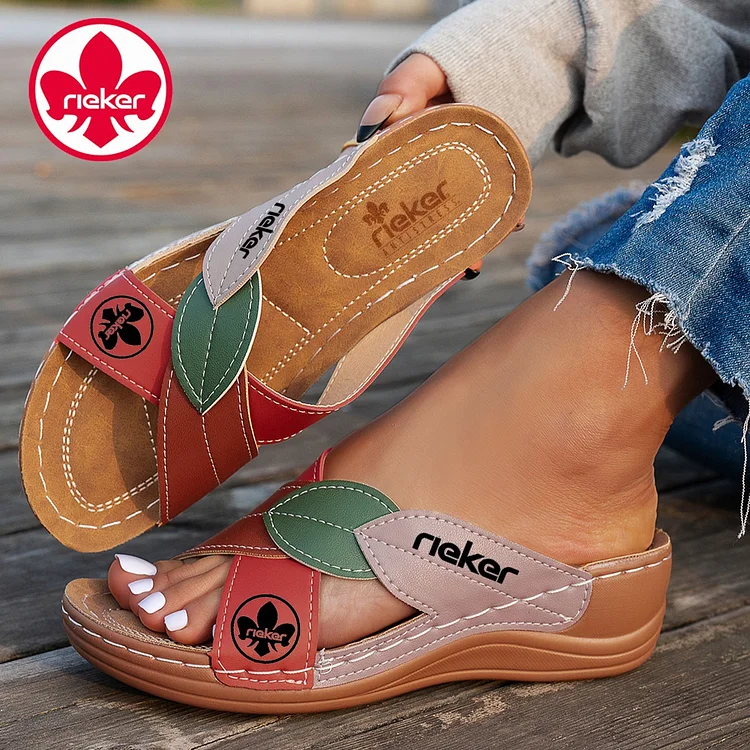Jaunas sieviešu ortopēdiskās sandales RIEKER® Colorblock