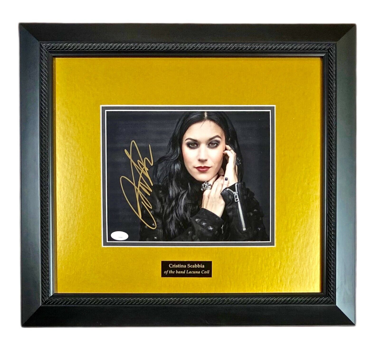 CRISTINA SCABBIA Autographed Hand SIGNED 8x10 Photo Poster painting FRAMED LACUNA COIL BAND JSA