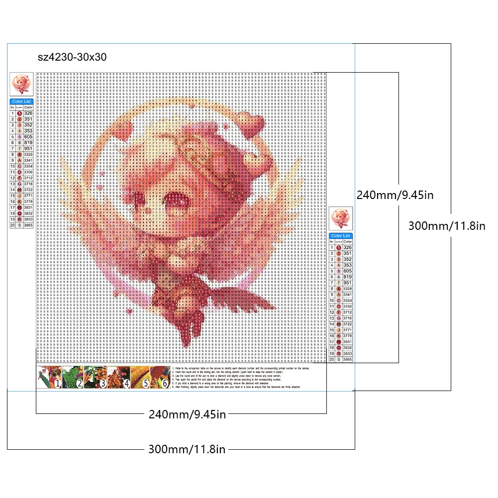 Full Round Diamond Painting 30*30cm - Little Angel