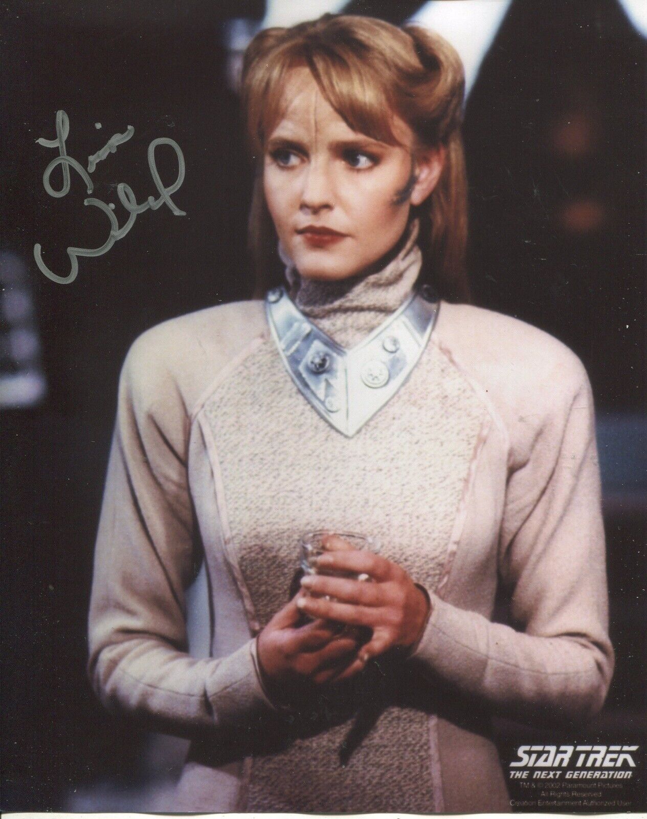 STAR TREK TNG 8x10 Photo Poster painting signed by actress Lisa Wilcox