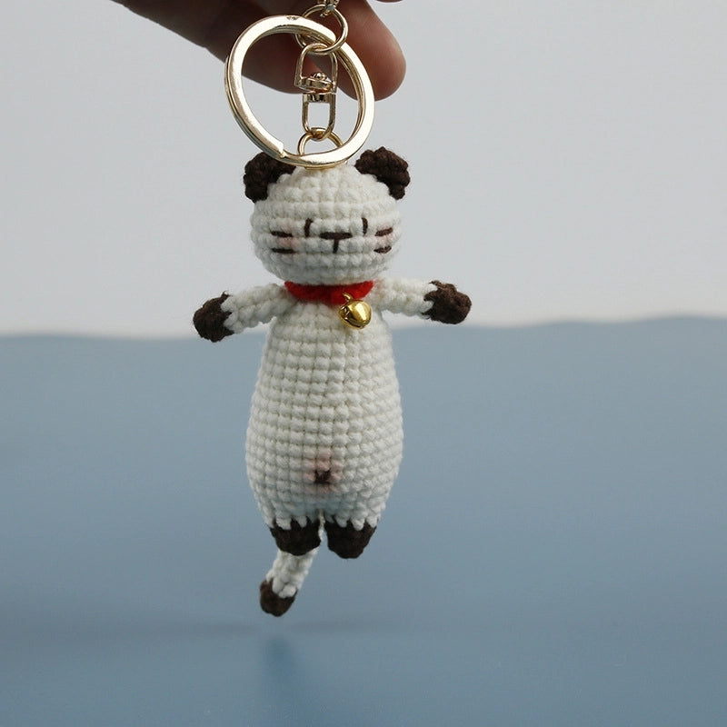 Cute Animal Yarn Knitting Keychain