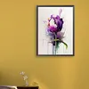 Purple Watercolor Flowers-Paint By Numbers Acrylic Painting 30*40CM(Watercolor)