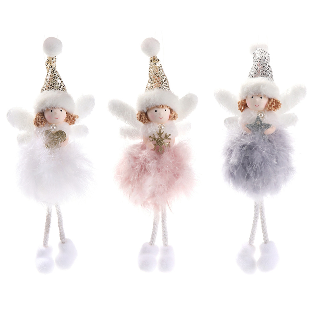 

Christmas Cute Angel Doll Pendant Xmas Tree Ornaments for New Year Party, White, 501 Original