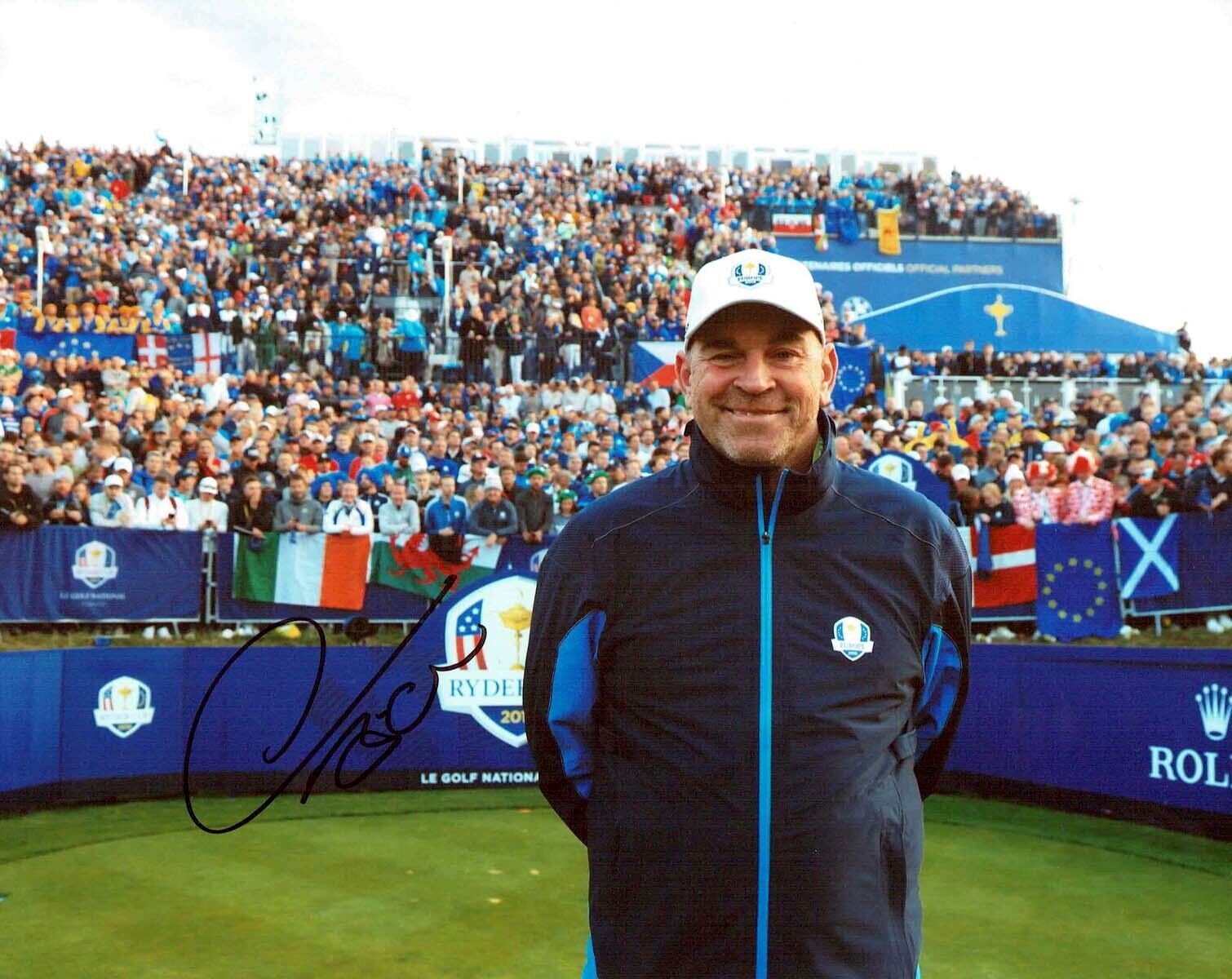 Thomas BJORN 2018 Golf Ryder Cup Winning Captain Signed 10x8 Photo Poster painting 4 AFTAL COA