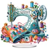 (US Local)Acrylic Special Shape Sewing Machine Desktop Diamond Art Kits for Home Office Decor
