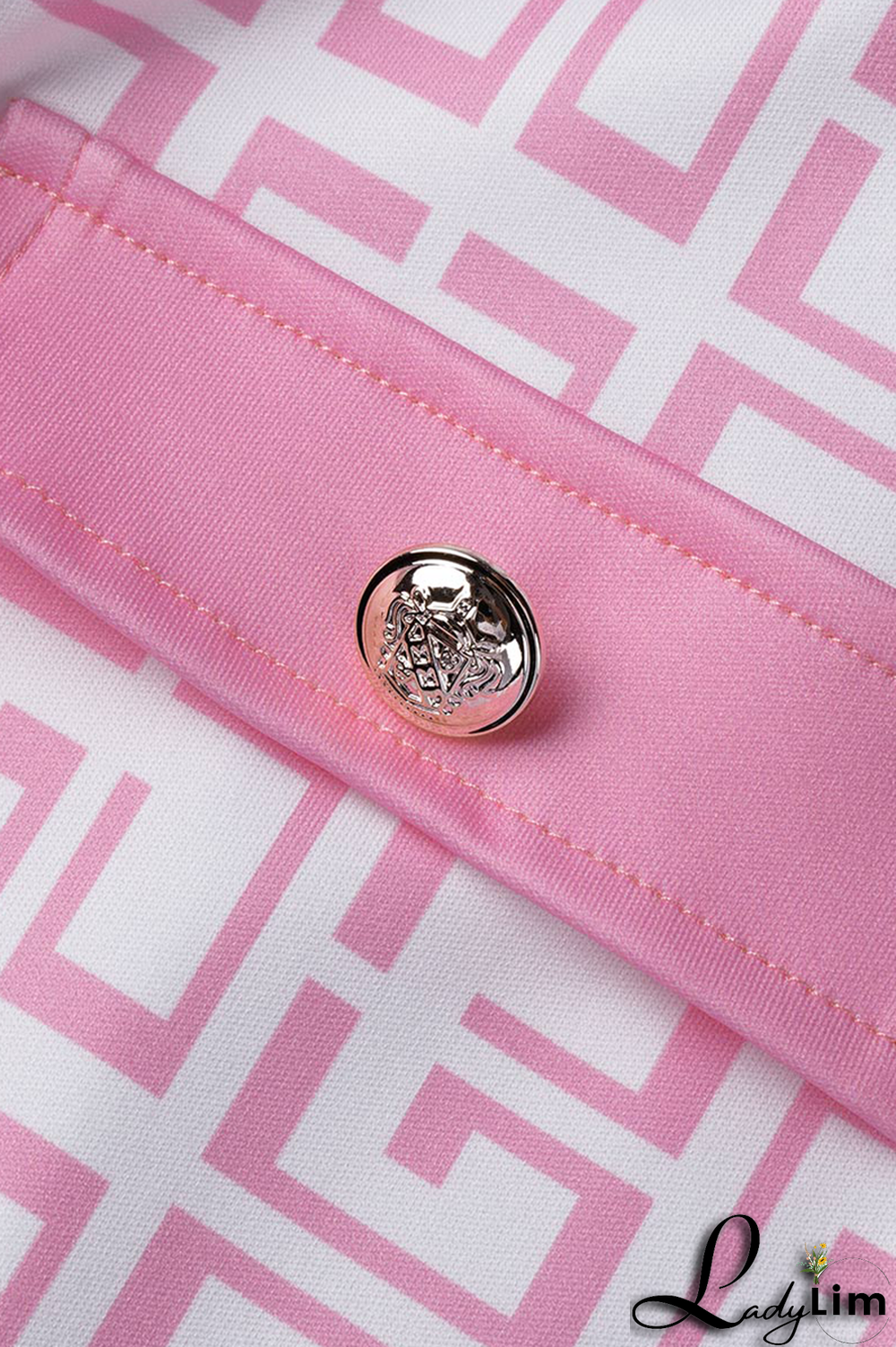 Coffee Sexy Print Buckle O Neck Sleeveless Two Pieces