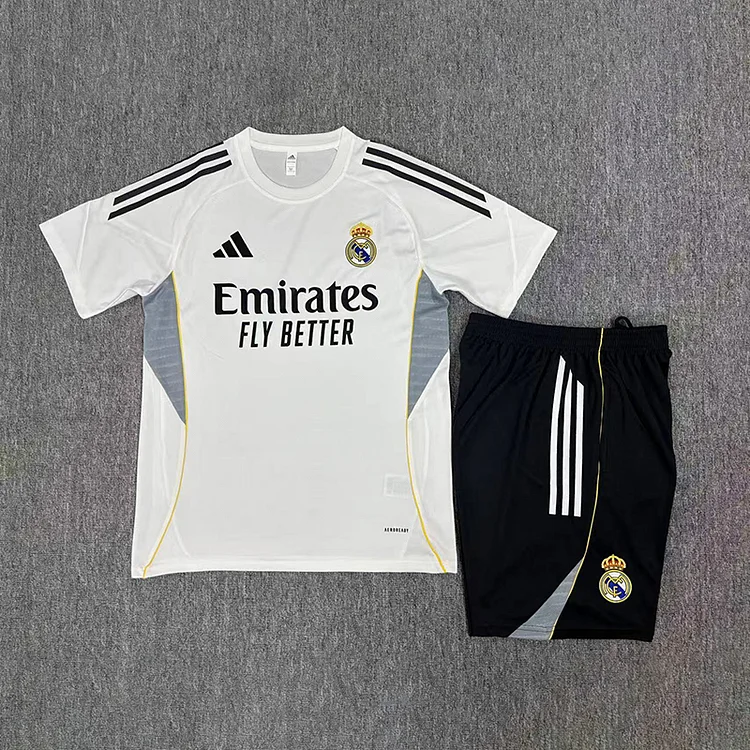 25/26 Real Madrid White Training Jersey Kids Set