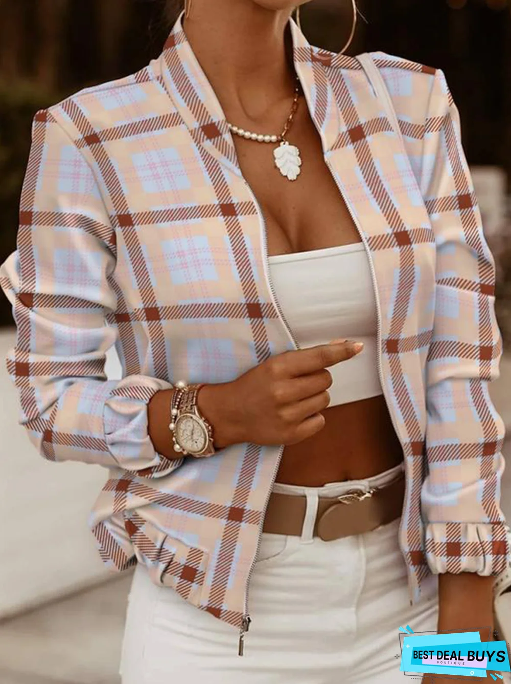 Casual Long Sleeve Shift Outerwear