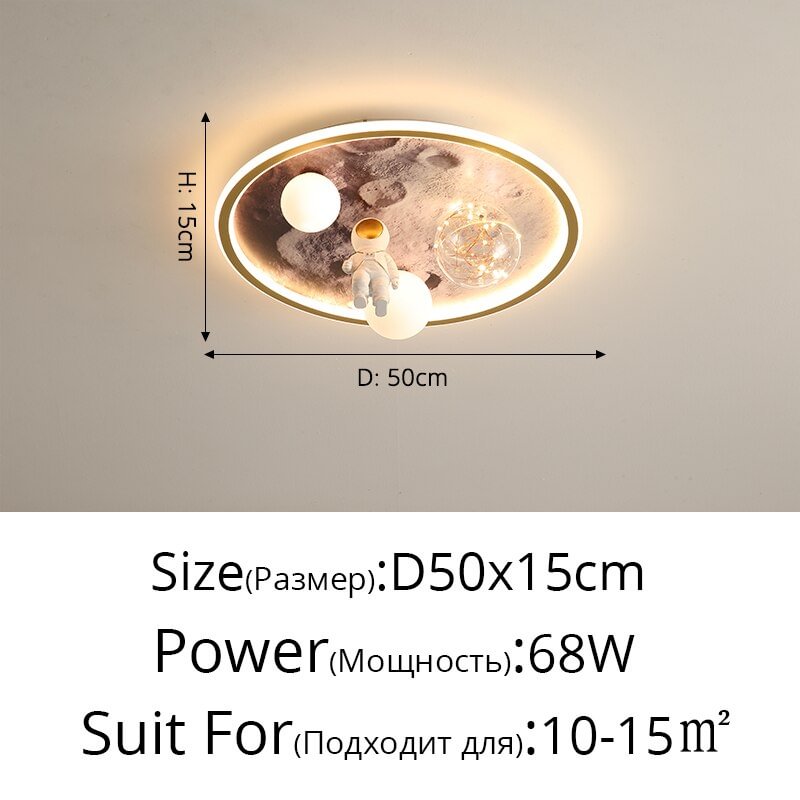 Simple Led Astronaut Chandeliers For Living Bedroom Study Children's Room Ceiling Lights Modern Home Indoor Lighting Decor Lamps