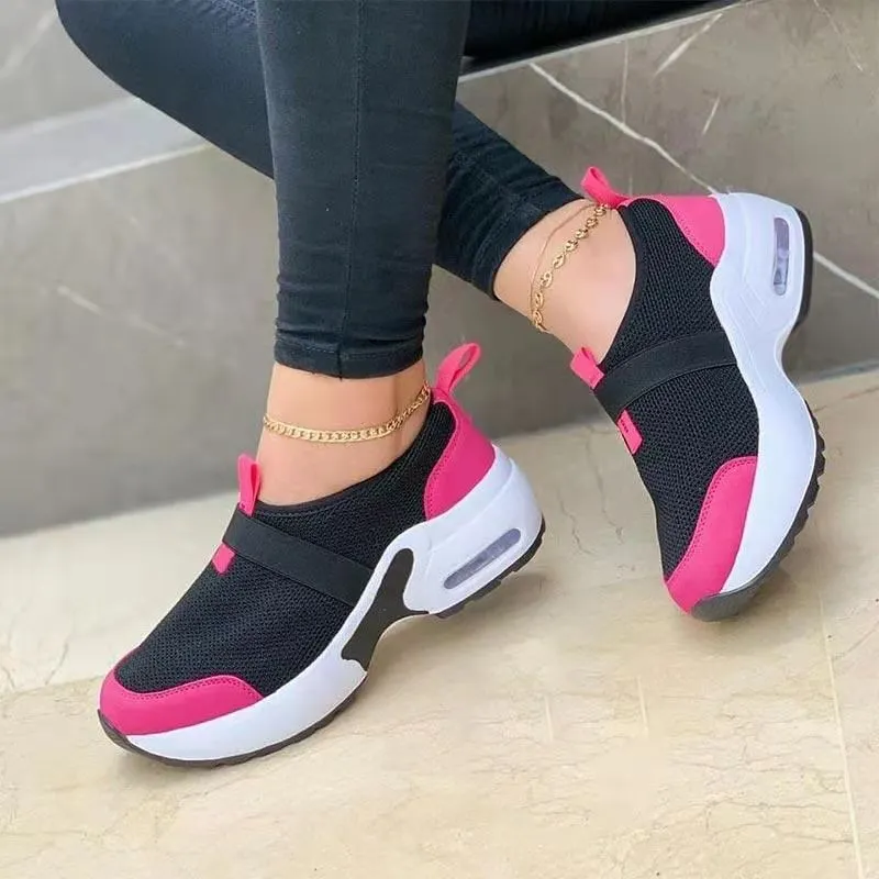 Zapatillas Mujer Women's Shoes 2021 Fashion Mesh Casual Sport Shoes Platform Wedge Sneakers Plus Size Flats Zapatillas Sneakers