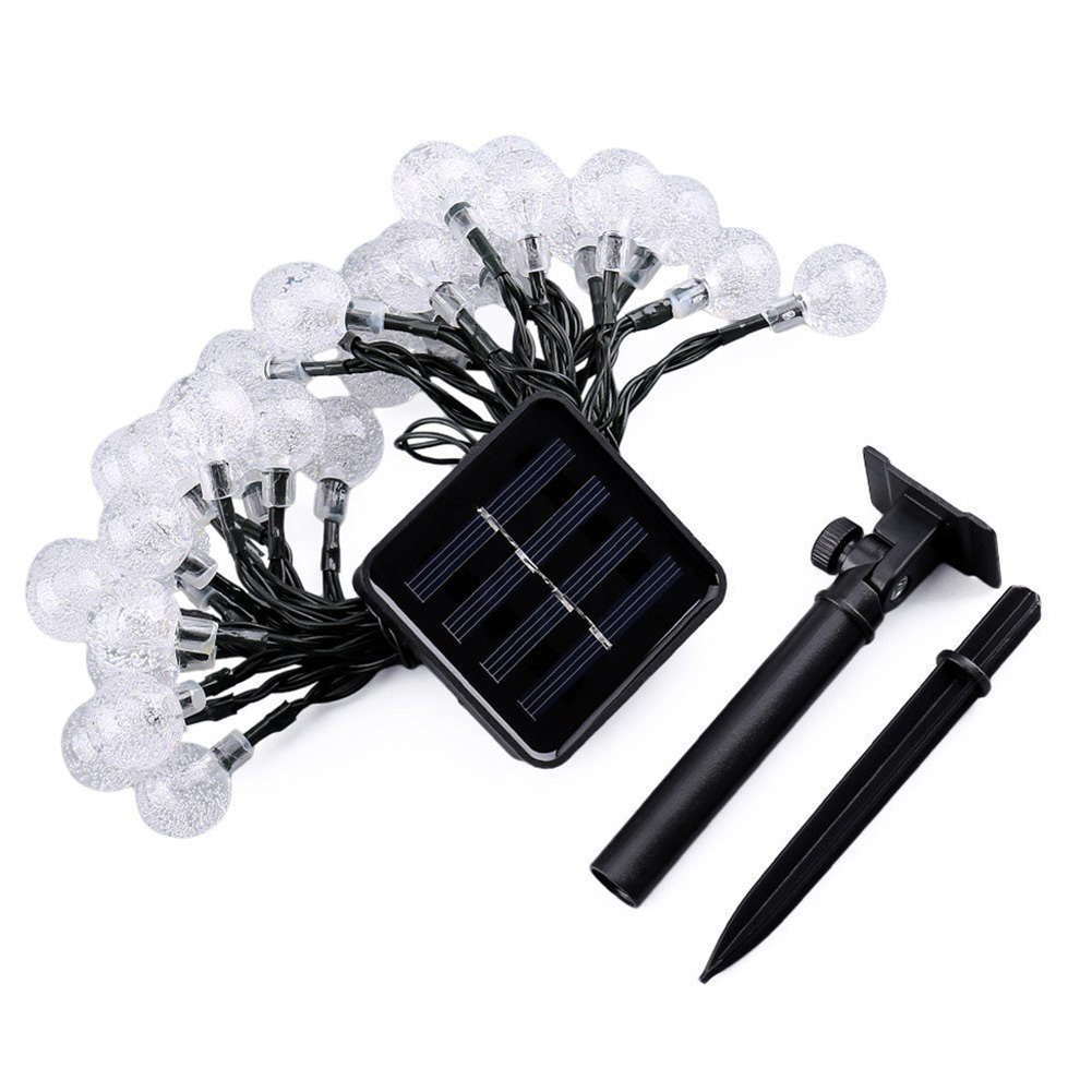 

10M LED Solar Crystal Ball String Waterproof Fairy-String Light, Cold white, 501 Original