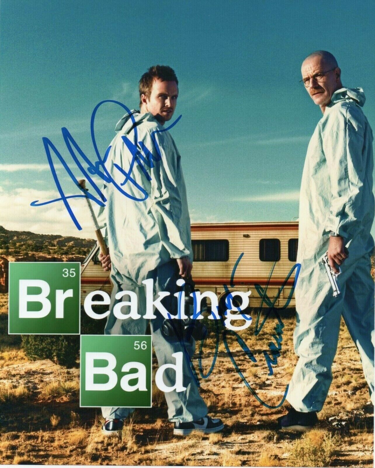 Bryan Cranston / Aaron Paul Autographed Signed 8x10 Photo Poster painting( Breaking Bad) REPRINT