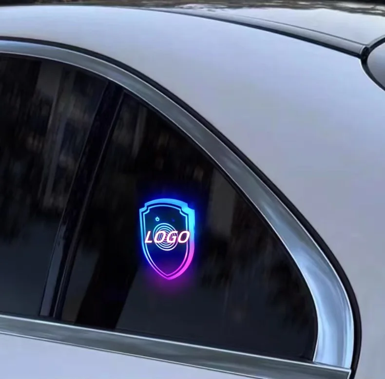 Car smart triangle window atmosphere modification lamp