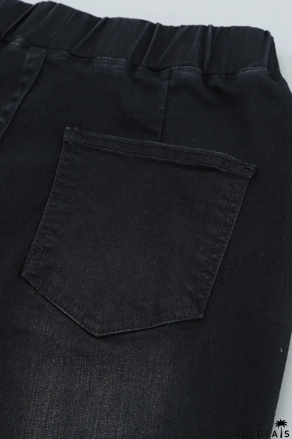 Distressed Bell Bottom Denim Pants