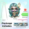 Diamond Painting Acrylic Single-Sided Mermaid Girl Hanging Pendant