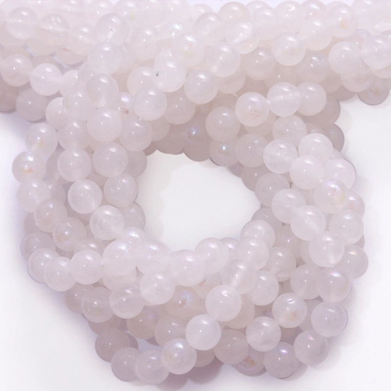 Natural White Moonstone Optimized Loose Beads Hand Beading Semi-finished Accessories