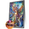 (Grande Taille) Fille-Partial ab rond diamant peinture-45 * 65cm