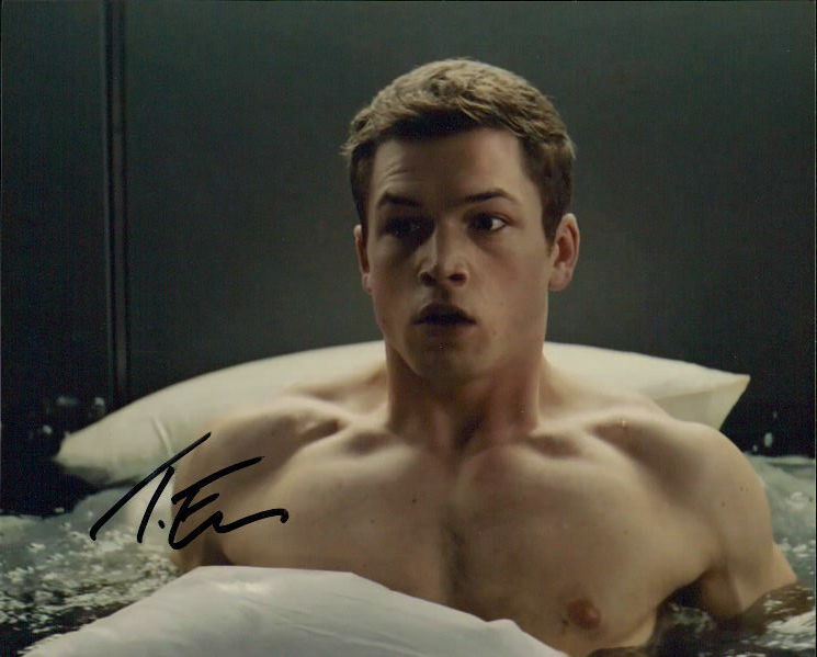 Taron Egerton (Kingsman) signed 8x10 Photo Poster painting in-person