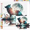 Diamond Painting -DIY Full Square Drill Wolf Silhouettes(45*45CM)
