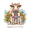 Diamond Painting Acrylic Cow Family Tabletop Ornaments Kit