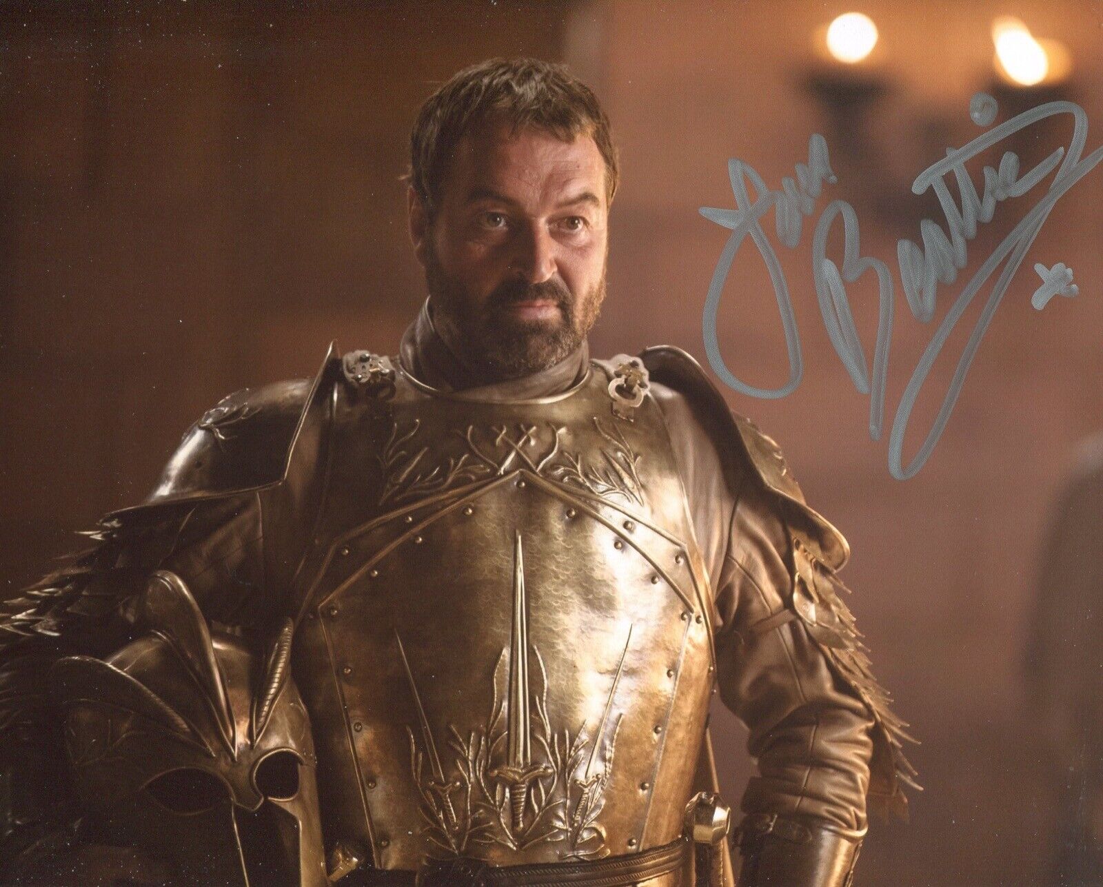 Actor Ian Beattie signed GAME OF THRONES scene 8x10 Photo Poster painting