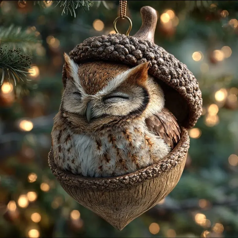 Woodland Friends Acorn Ornament Set &ndash; A Touch of Rustic Christmas Charm