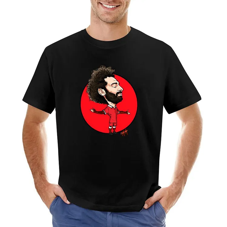 Mohamed Salah Inspired Funny Cartoon Men's Soccer Culture Tee