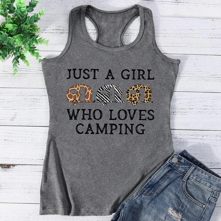 Just a girl who loves camping Vest Top-Annaletters