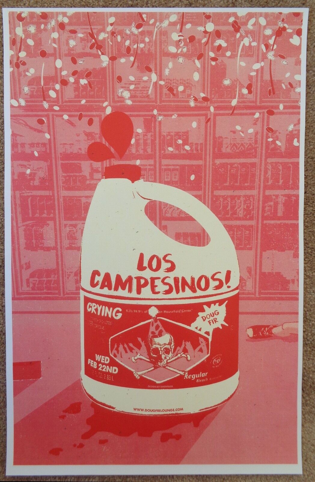 LOS CAMPESINOS 2017 Gig POSTER Portland Oregon Concert