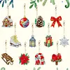 12pcs Christmas Gifts Double-Sided DIY Diamond Painting Keychain Kit