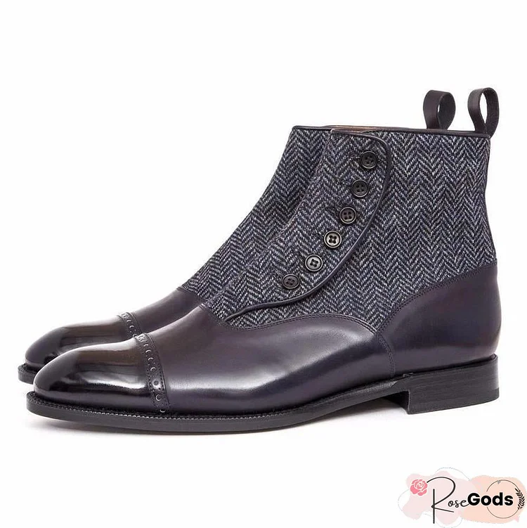 Handmade Elegant Vintage Chelsea Button Boots