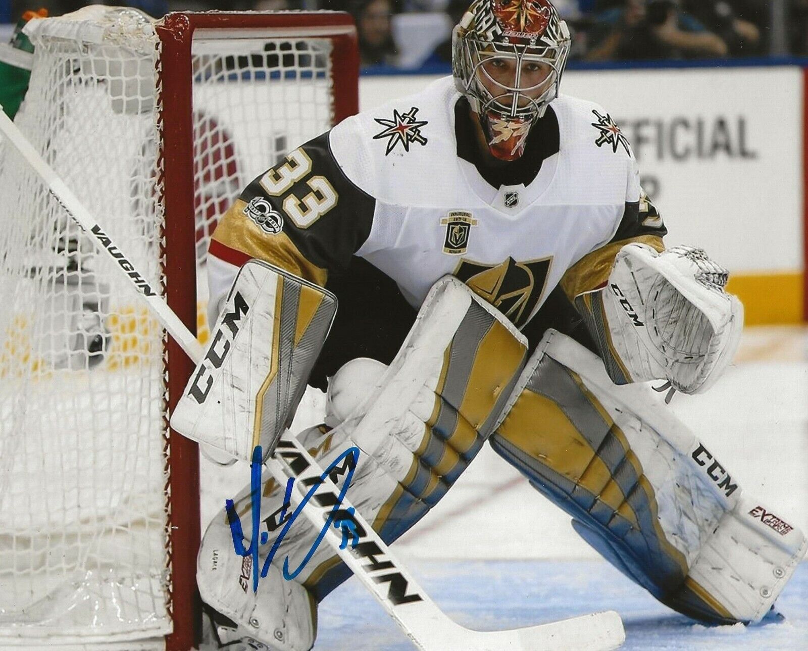 Maxime Lagace signed Las Vegas Golden Knights 8x10 Photo Poster painting autographed Max 2