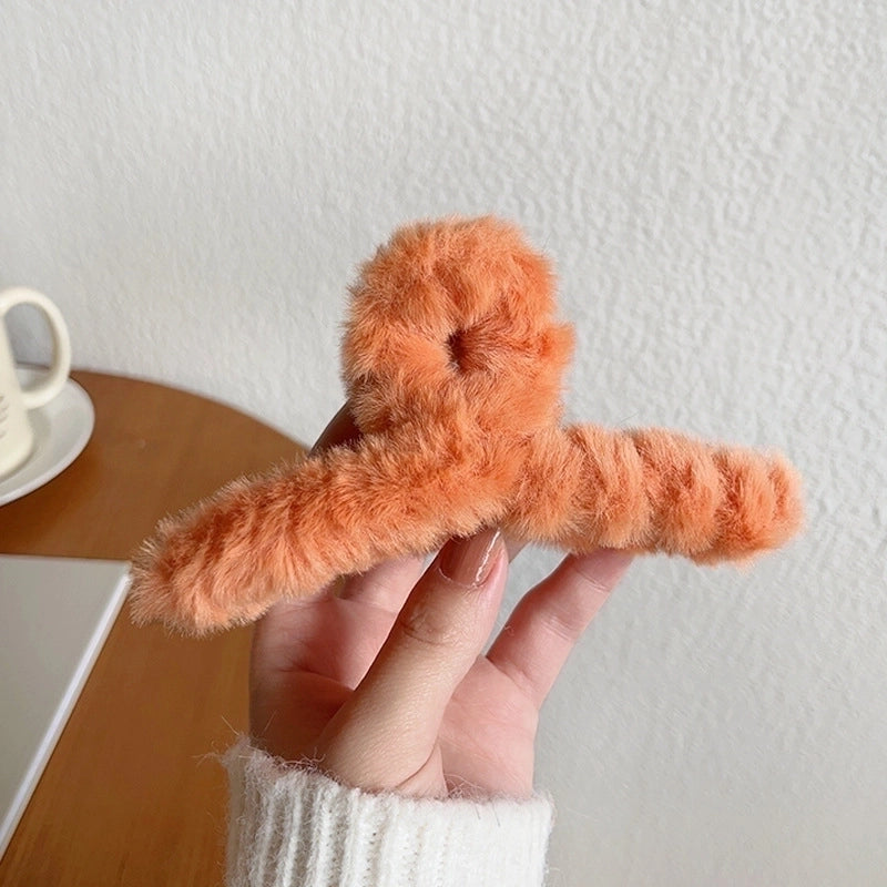 Minimalist Solid Color Arylic Hair Claws 1 Piece