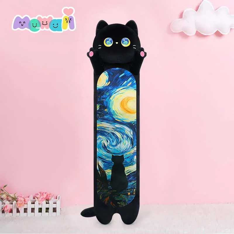 Mewaii® Loooong Family Original Design Starry Sky Cat Plush Long Stuffed Animal Kawaii Plush Pillow Squishy Toy