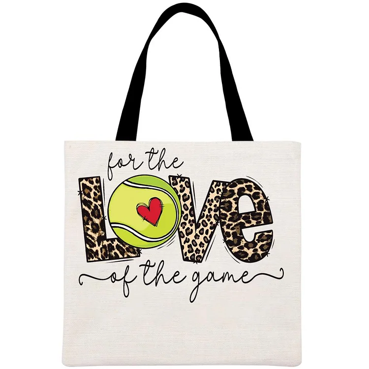 For the love of the game tennis Printed Linen Bag-Annaletters