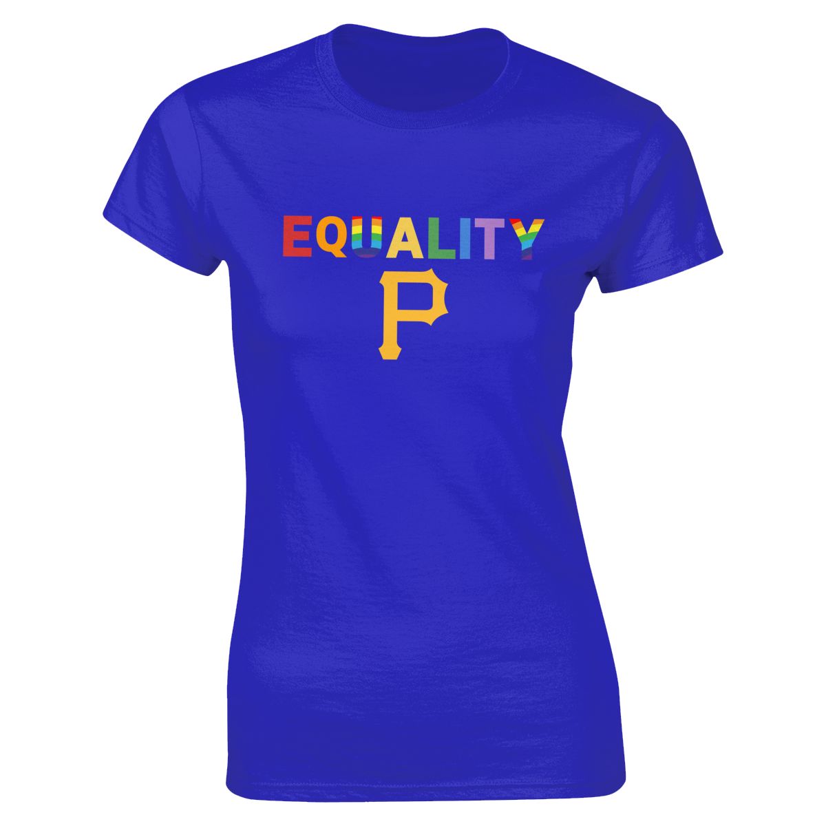 Pittsburgh Pirates Rainbow Equality Pride Women's Short-Sleeve Cotton Tee