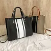 Portable Briefcase OL Professional Business Commuting Stripes Handbag