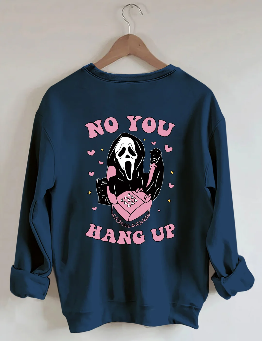 No You Hang Up Ghost Face Sweatshirt