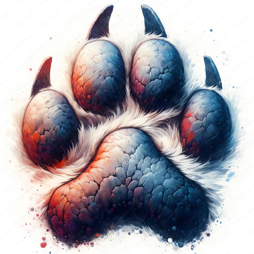 Colorful Paws 30*30CM (Canvas) Full Round Drill Diamond Painting gbfke