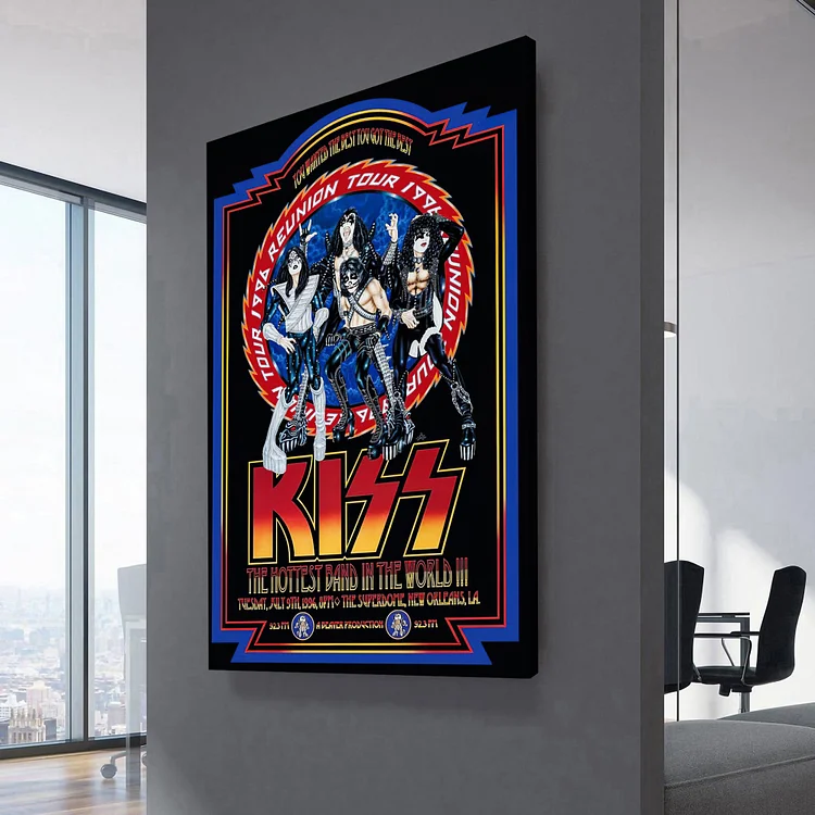 Kiss Reunion Tour 1996 Canvas Wall Art - Design Canvas Art