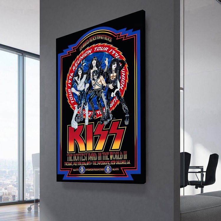 Kiss Reunion Tour 1996 Canvas Wall Art