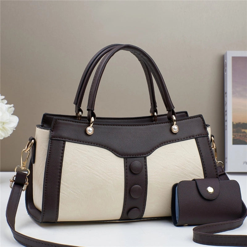 Women's Medium Pu Leather Solid Color Vintage Style Classic Style Square Zipper Bag Sets