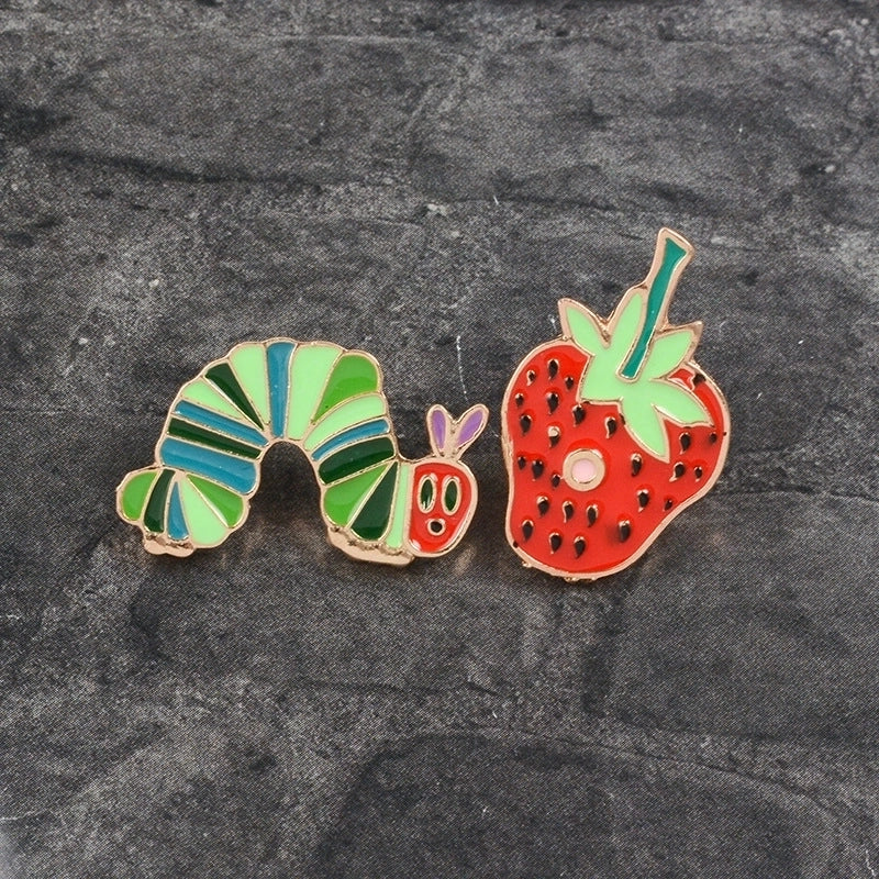 Cartoon Style Pin Fruit Alloy Stoving Varnish No Inlaid Unisex Brooches