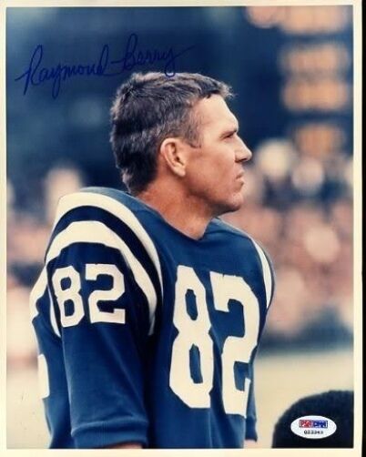 Raymond Berry Colts Hof Signed Psa/dna 8x10 Photo Poster painting Authentic Autograph