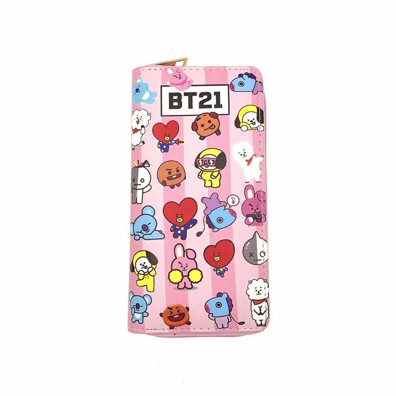 BT21 Hand-Painted Printed Wallet