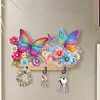 Wooden Special Shaped Rainbow Butterflies Flowers Diamond Art Craft Wall Hooks